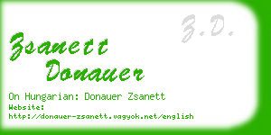 zsanett donauer business card